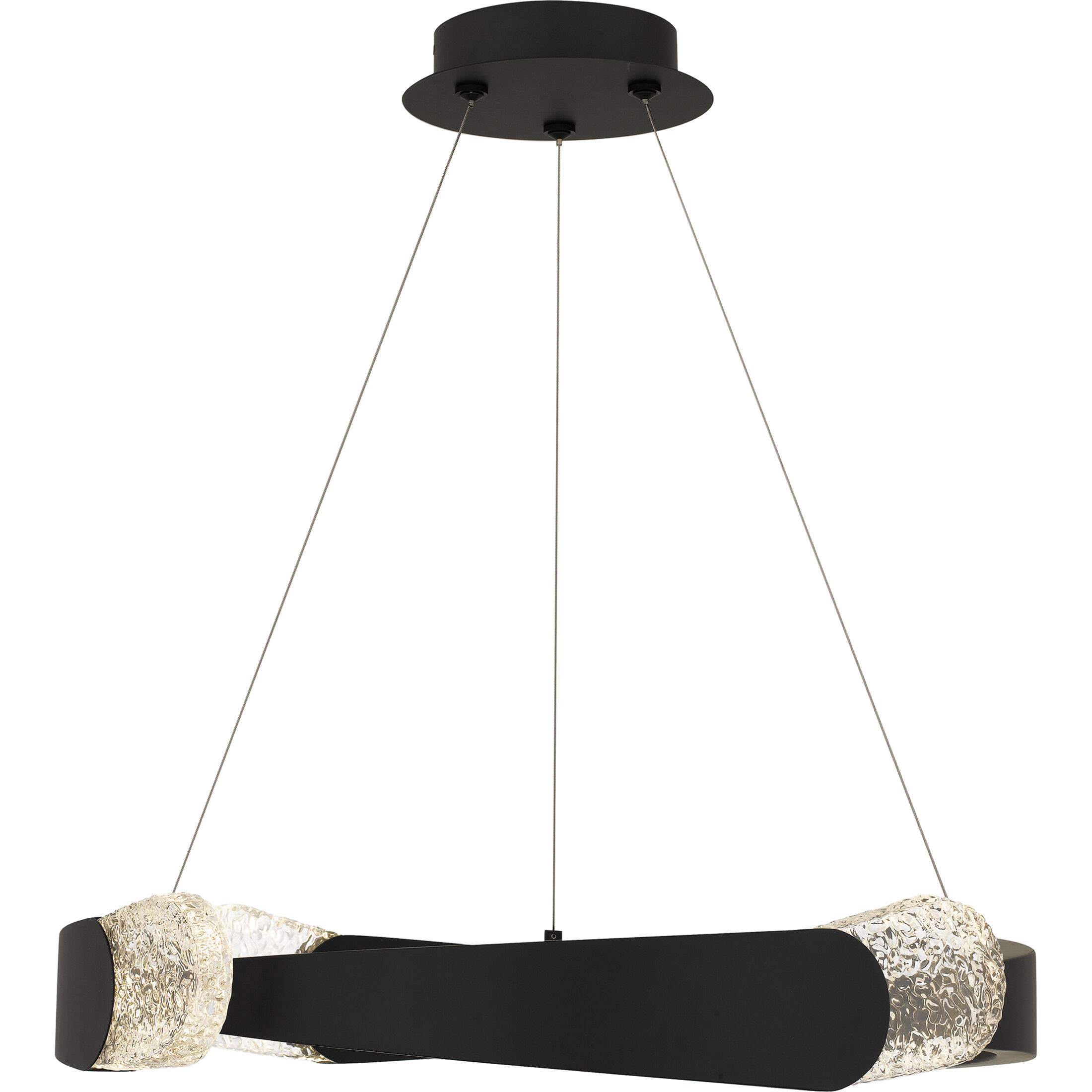 Saffron LED 24 inch Matte Black Pendant Ceiling Light, Large