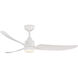 Hugo 52 inch Matte White Exterior Ceiling Fan