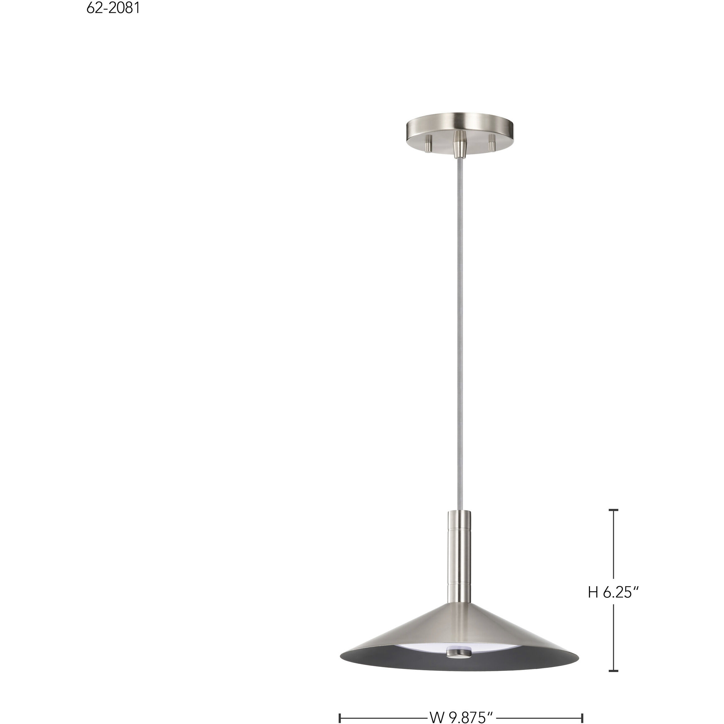Corrine LED 9.88 inch Brushed Nickel Pendant Ceiling Light
