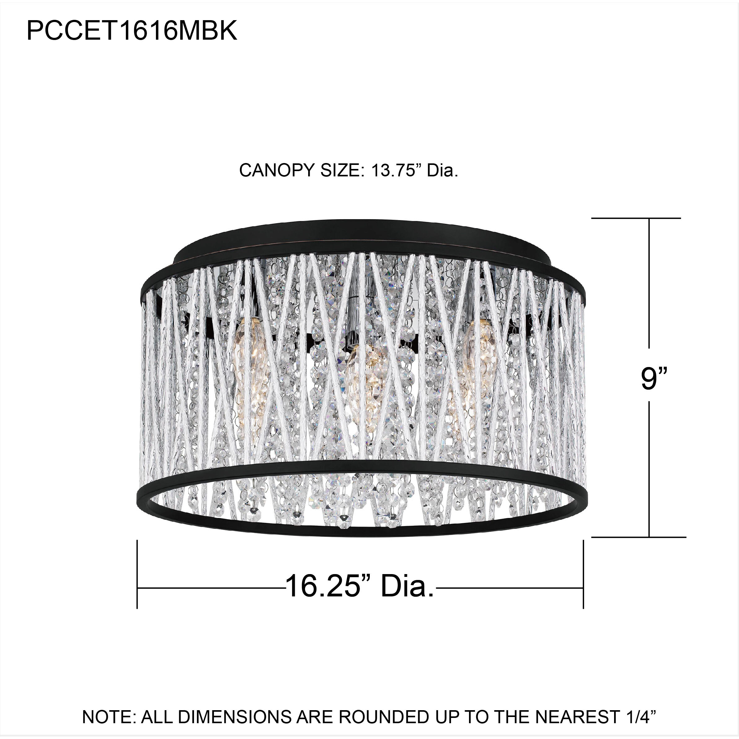 Celeste 5 Light 16.25 inch Matte Black Flush Mount Ceiling Light