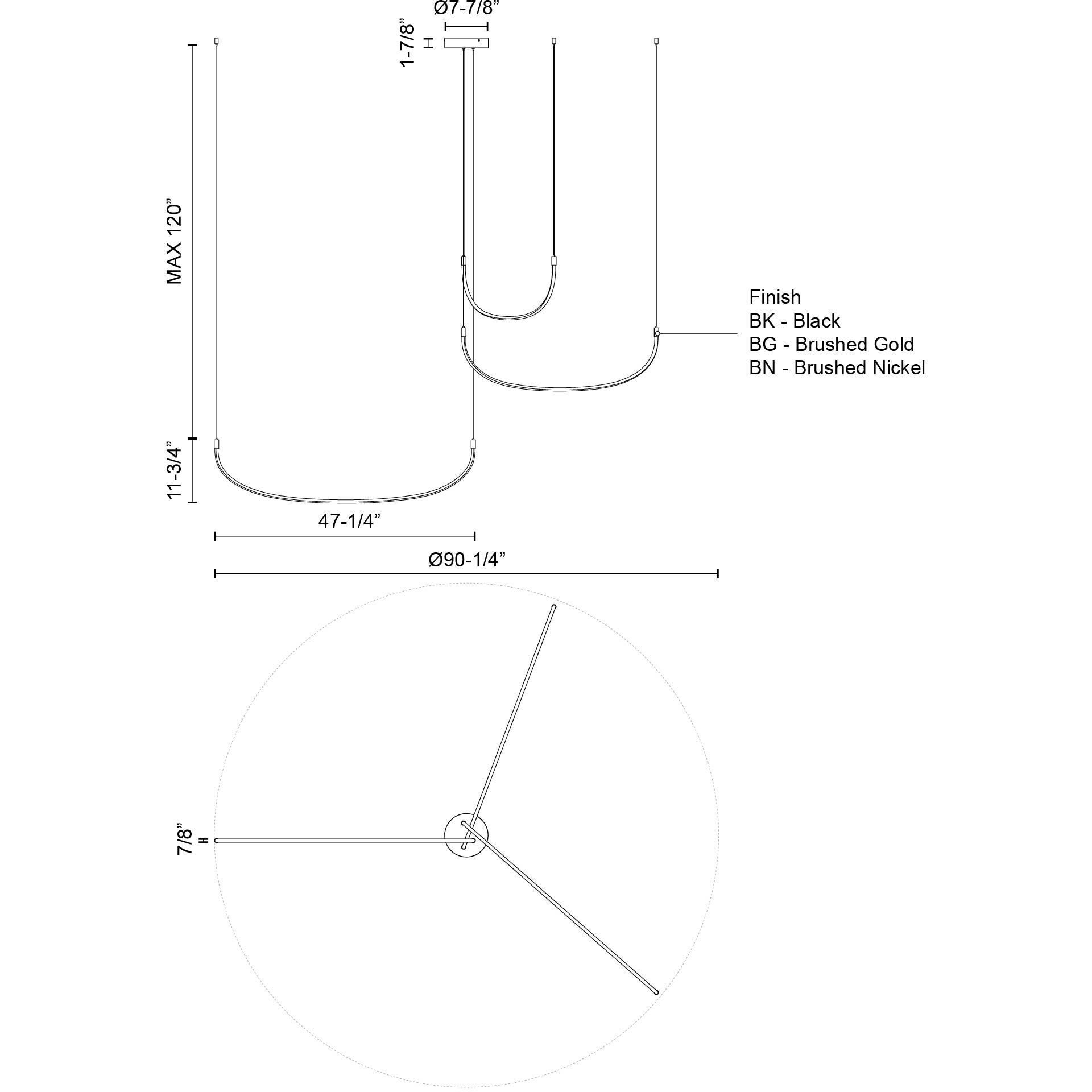 Talis Multi Pendant Ceiling Light in Brushed Nickel