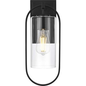 Jaxson 1 Light 15 inch Black Outdoor Wall Sconce