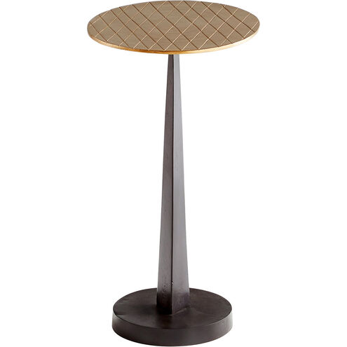 Beauvais 12 inch Aged Brass And Black Side Table