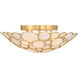 Palla 3 Light 16 inch Antique Gold Semi Flush Ceiling Light