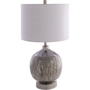 Allie 25 inch 100 watt Silver Table Lamp Portable Light