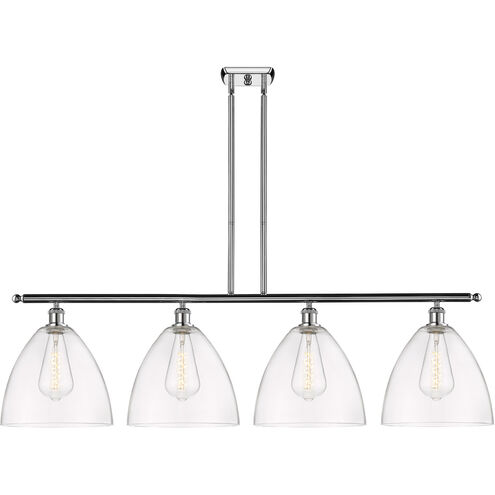Ballston Ballston Dome LED 50.25 inch Polished Chrome Island Light Ceiling Light in Clear Glass