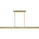 Avroko Maybeck Linear Chandelier Ceiling Light in Hand Rubbed Antique Brass