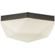 Alora Mood Krysta 2 Light 10.5 inch Matte Black/Opal Glass Flush Mount Ceiling Light