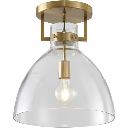 Canada 1 Light 14 inch Brass Semi Flush Mount Ceiling Light