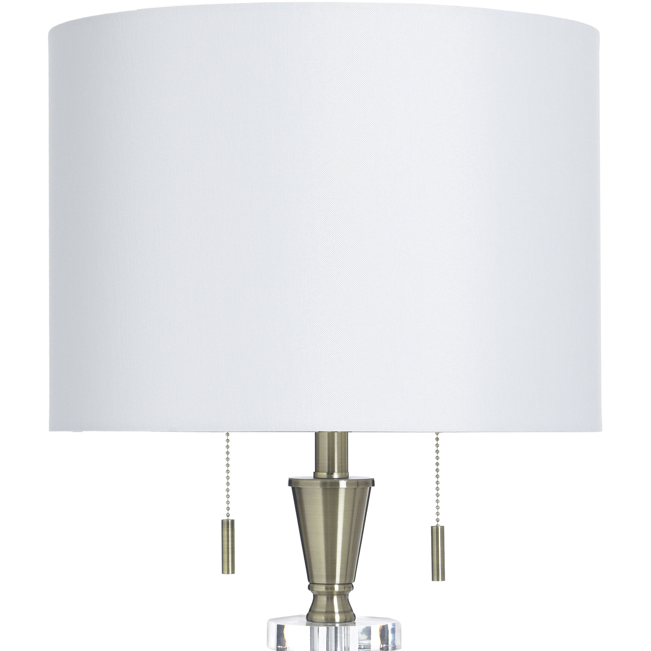 Steel 35.5 inch 60 watt Larson Gold and Black and White Table Lamp Portable Light