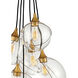 Lisa McDennon Skye LED 24 inch Heritage Brass Indoor Chandelier Ceiling Light in Clear