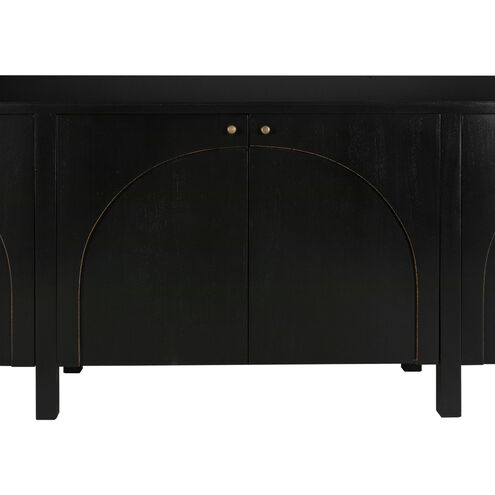 Weston 117 X 20.5 inch Hand Rubbed Black with Light Brown Sideboard, Extra Large