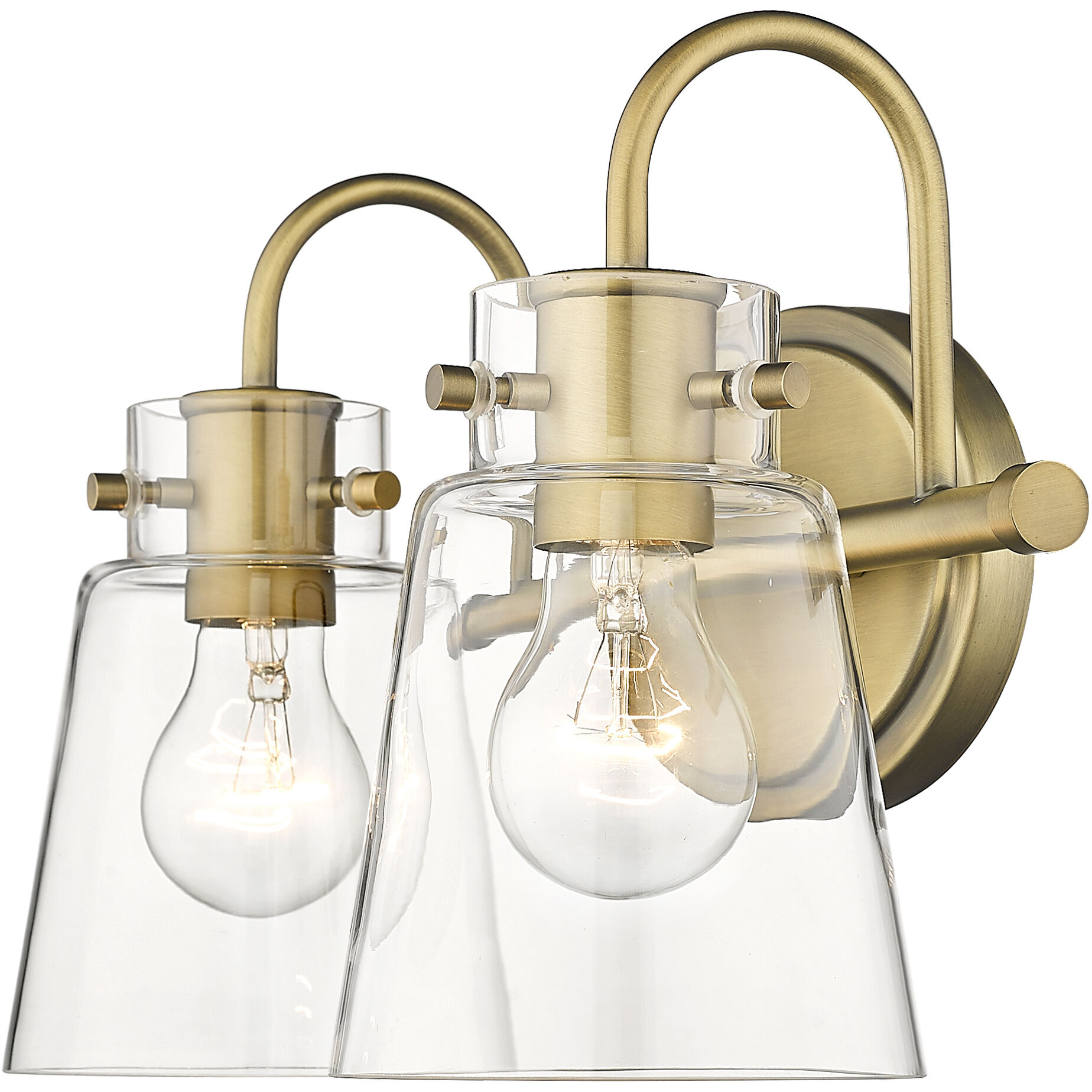 Bristow 2 Light 15 inch Antique Brass Vanity Light Wall Light