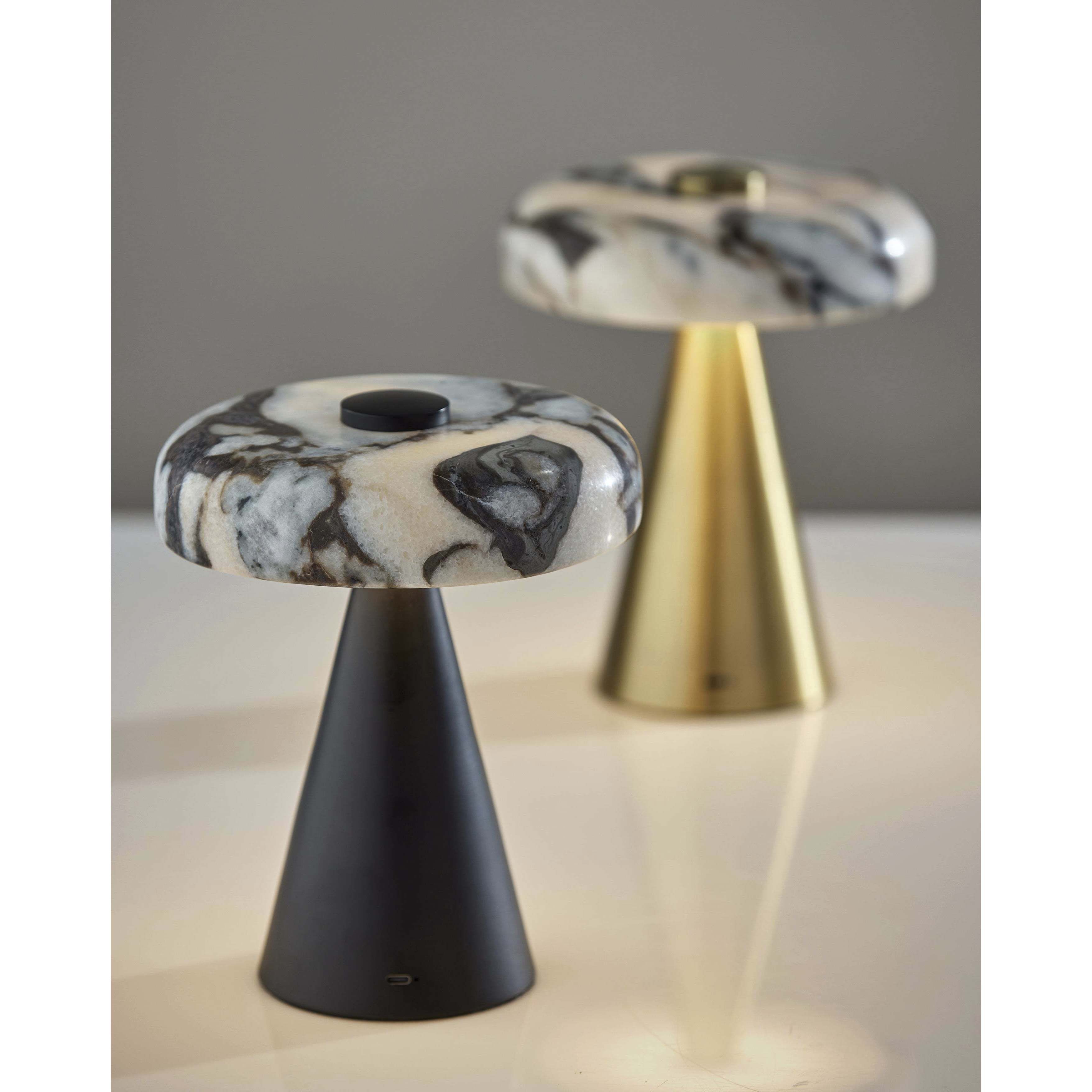 Randy 9 inch 3.00 watt Black Cordless Table Lamp Portable Light