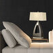 Trina 30 inch 9 watt Pecan and Brushed Nickel Table Lamp Portable Light