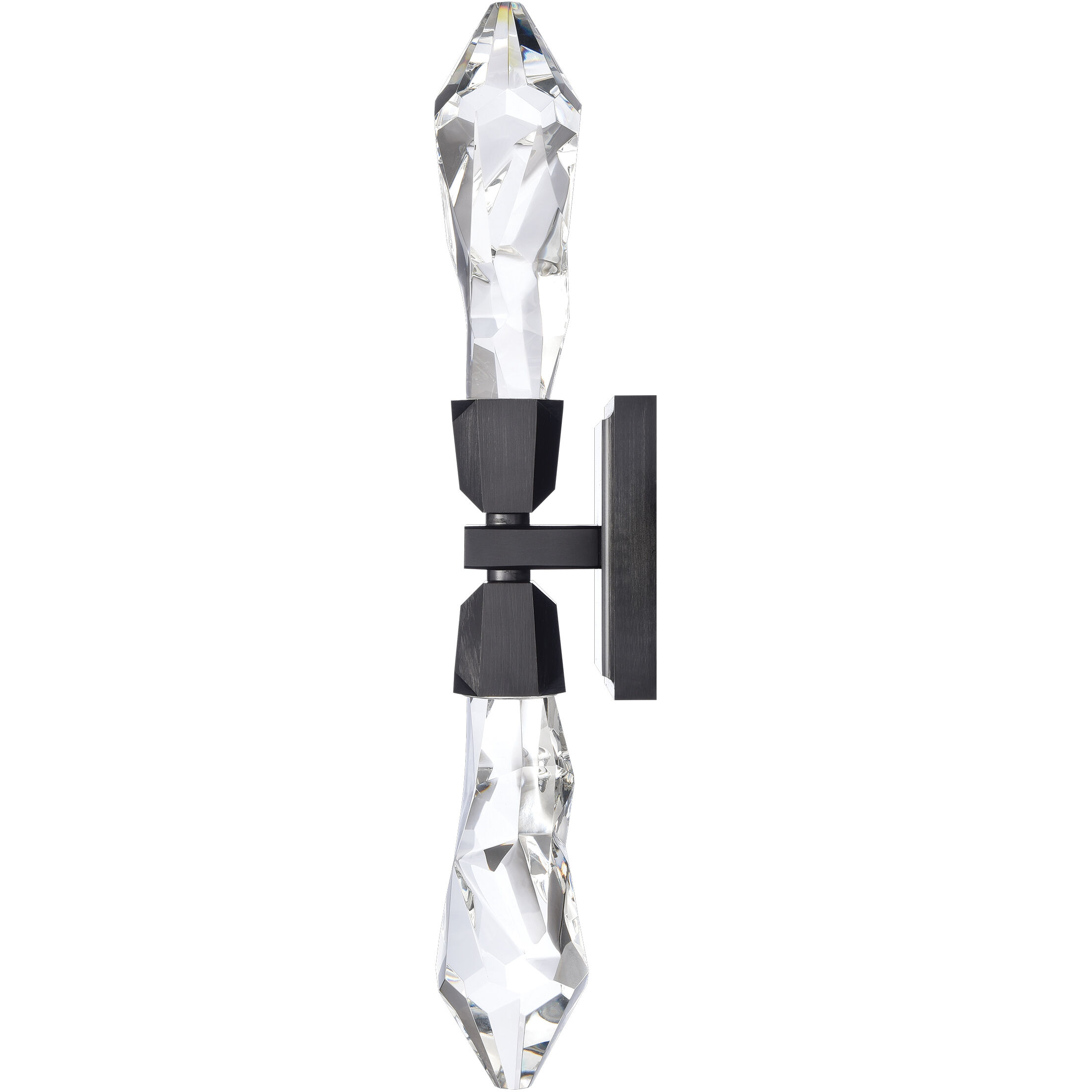 Angelus 2 Light 5.13 inch Satin Brushed Black Wall Sconce Wall Light