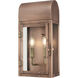 Spencer 2 Light 16.75 inch Antique Copper Exterior Wall Mount