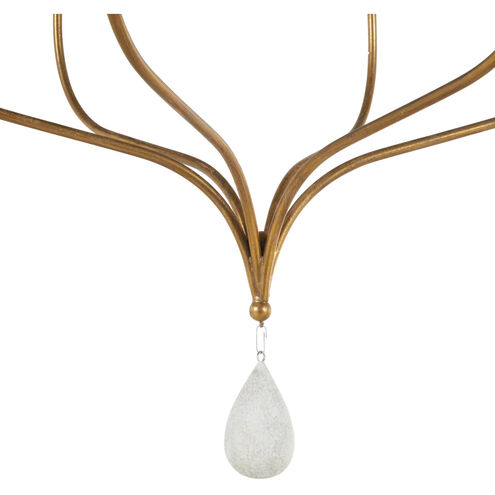 Karla 6 Light 42 inch Gilded Gold / Textured White Chandelier Ceiling Light