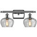 Ballston Fenton 2 Light 16 inch Polished Chrome Bath Vanity Light Wall Light in Clear Glass, Ballston