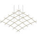 Constellation LED 121.75 inch Satin Brass Chandelier Ceiling Light in 3000K, White