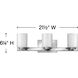 Miley 3 Light 22 inch Chrome Vanity Light Wall Light in Cased Opal