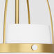 Pruitt 3 Light 21 inch Studio White and Aged Brass Pendant Ceiling Light
