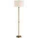Wessex 65.75 inch 150.00 watt Antique Brushed Brass and White Faux Shagreen Floor Lamp Portable Light