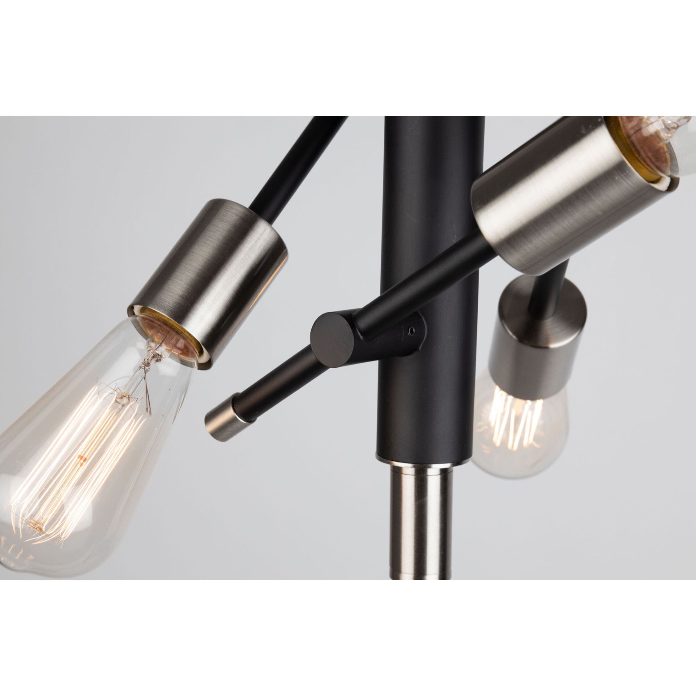 Truro LED 9 inch Black and Brushed Nickel Semi-Flush Mount Ceiling Light