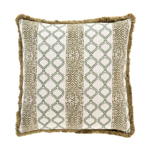 Tanzania 22 X 22 inch Olive/Dark Green/Beige Pillow Kit, Square