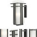 Abbey 1 Light 17 inch Black Outdoor Wall Light