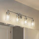 Winslow 4 Light 30 inch Brushed Nickel Wall Mt Bath 4 Arm Wall Light 