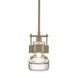 Cuff 1 Light 4 inch Soft Gold Mini Pendant Ceiling Light, Small
