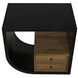 Burton 30 X 28 inch Hand Rubbed Black Side Table, Left