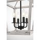 Gage 4 Light 12 inch Weathered White and Black Pendant Ceiling Light