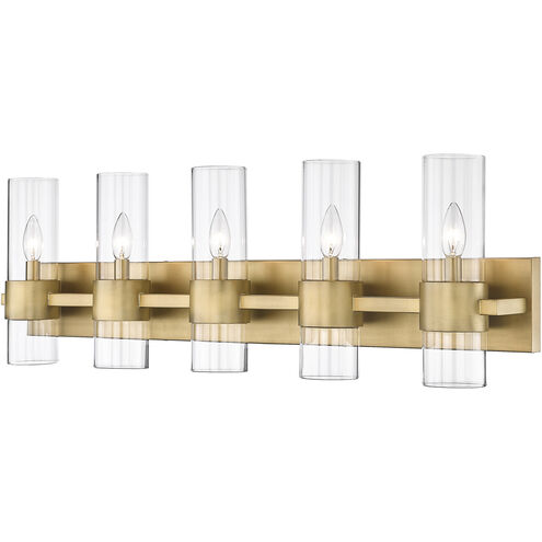 Lawson 5 Light 38 inch Rubbed Brass Vanity Wall Light