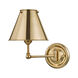 Classic No. 1 1 Light 7.5 inch Aged Brass Wall Sconce Wall Light