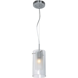 Proteus LED 5 inch Brushed Steel Pendant Ceiling Light