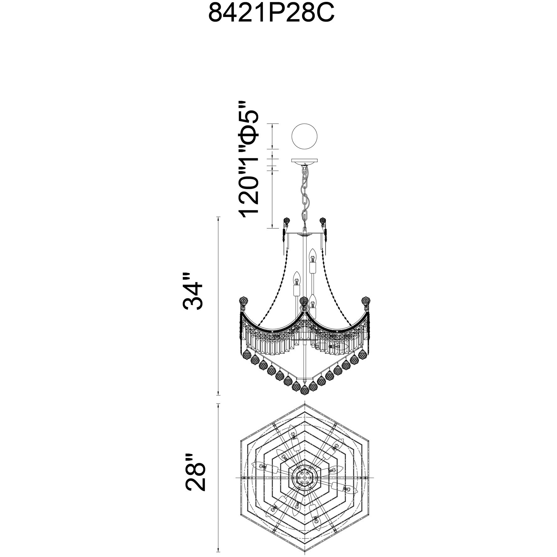 Amanda 15 Light 28 inch Chrome Down Chandelier Ceiling Light