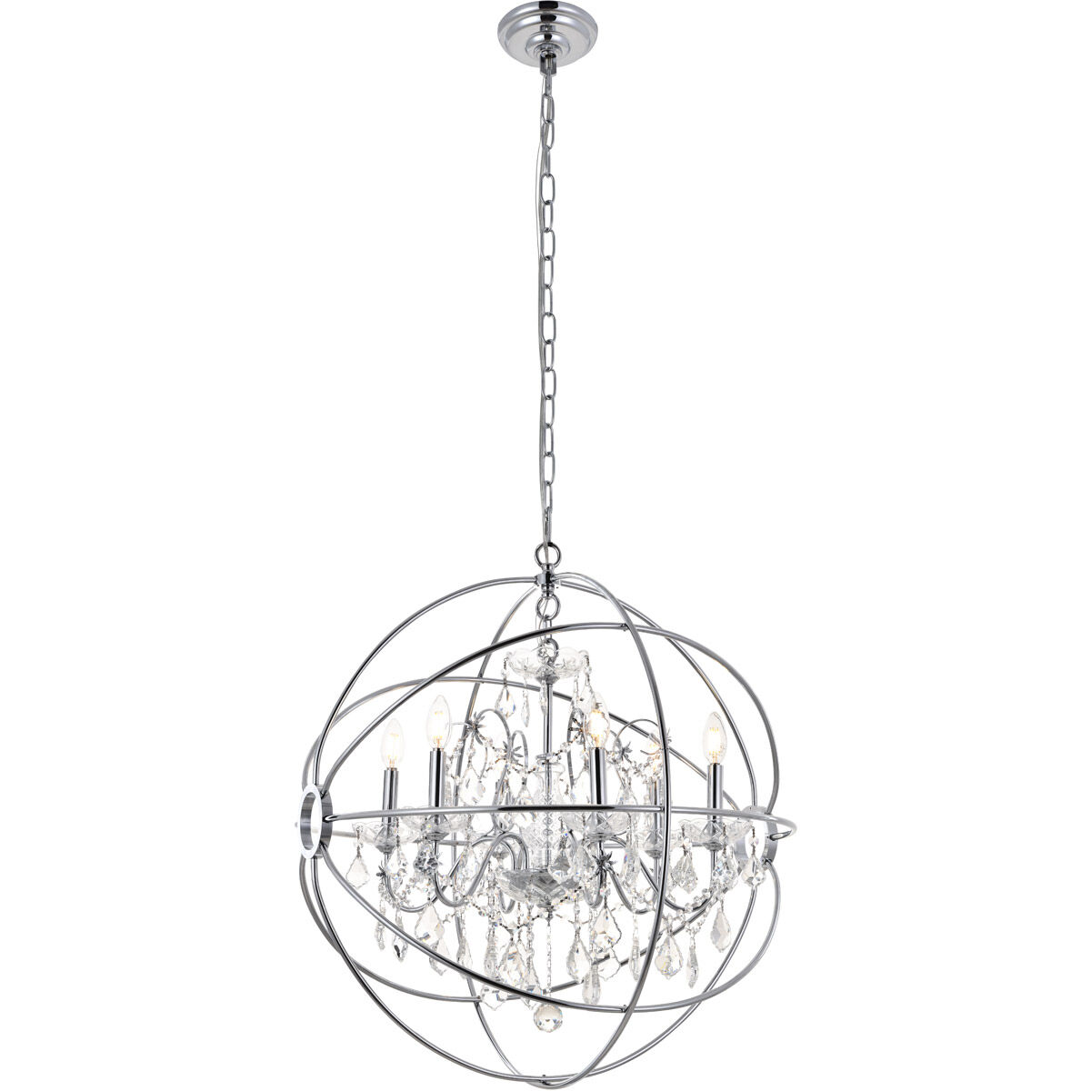 Cordelia 6 Light 26 inch Chrome Pendant Ceiling Light
