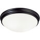 Hansen 2 Light 12.5 inch Matte Black Flush Mount Ceiling Light