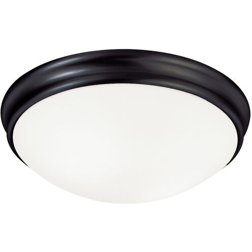 Hansen 2 Light 12.5 inch Matte Black Flush Mount Ceiling Light