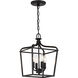 Laurel Estate 4 Light 10 inch Coal Semi Flush Ceiling Light