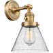 Franklin Restoration Large Cone LED 8 inch Brushed Brass Sconce Wall Light, Franklin Restoration