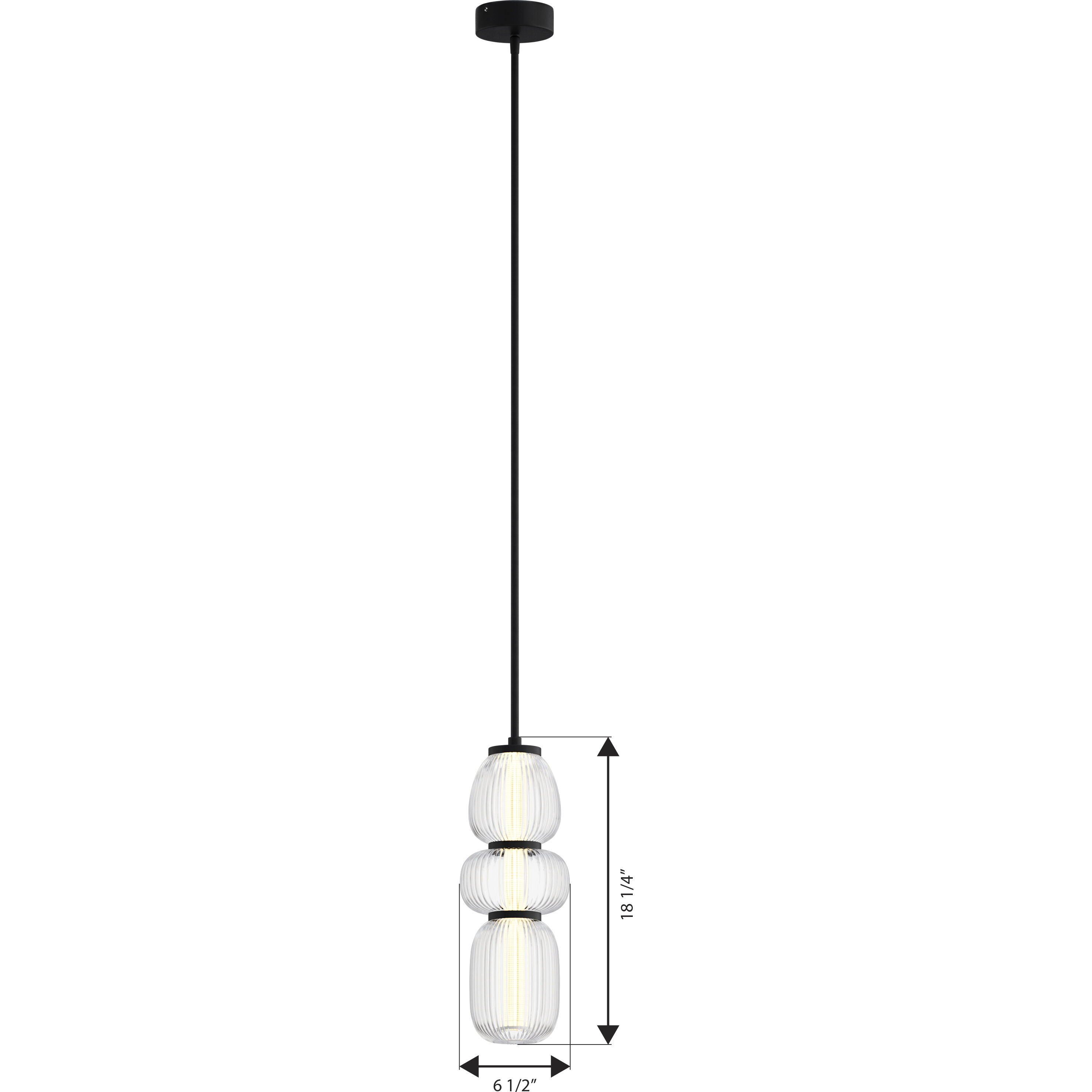 Cordel LED 6.5 inch Dark Matte Black Mini Pendant Ceiling Light