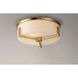Dart 3 Light 14 inch Satin Brass Flush Mount Ceiling Light