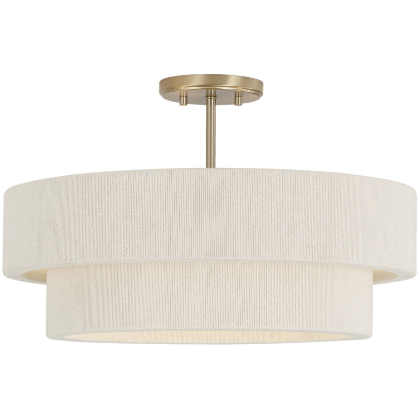 Delaney 4 Light 20 inch Matte Brass Pendant Ceiling Light, Convertible Dual Mount