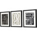 Naive Lines Black and Beige and Neutral and White Framed Art