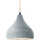 Radiance LED 8 inch Matte Black and Concrete Pendant Ceiling Light