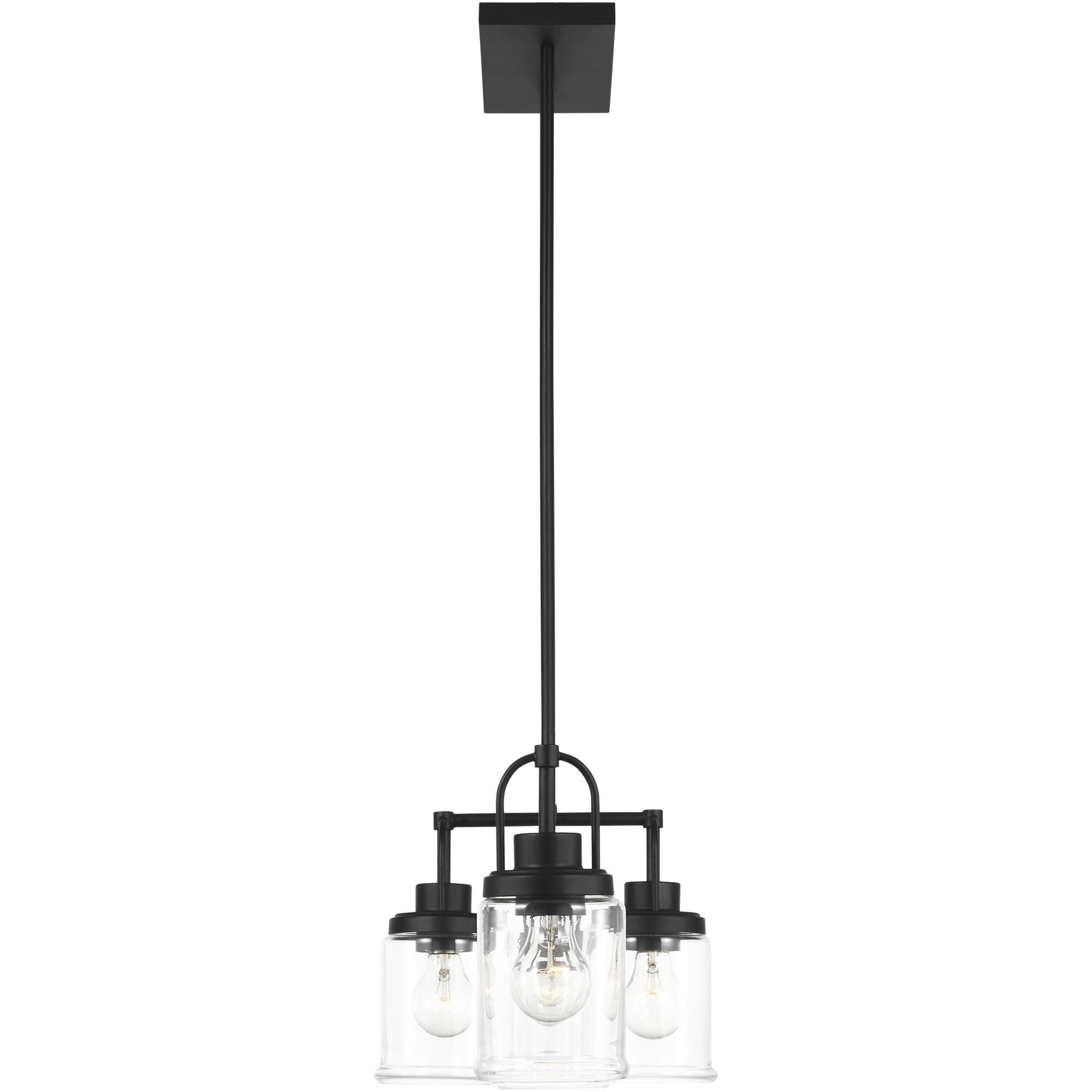 Anders 4 Light 48 inch Midnight Black Chandelier Ceiling Light
