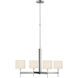 Ray Booth Brontes LED 40 inch Polished Nickel Four Arm Chandelier Ceiling Light, Large